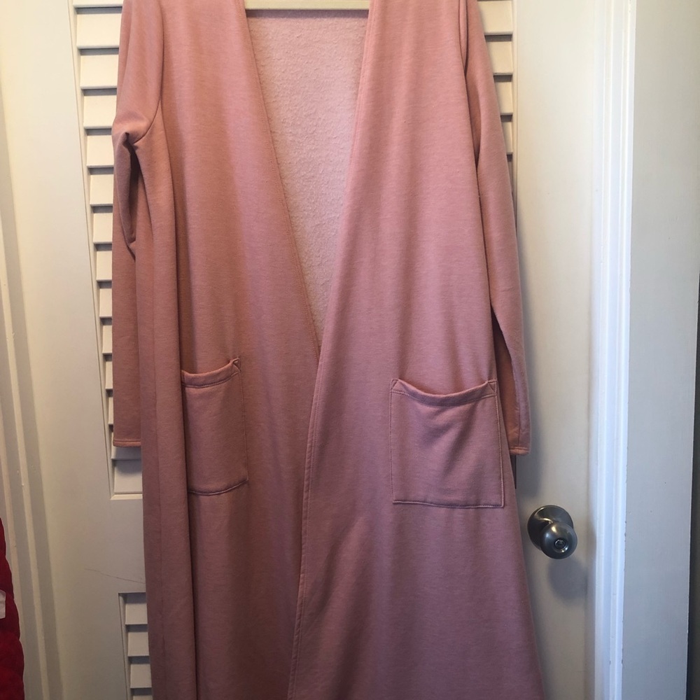 Lularoe Duster-Length Cardigan - Soft Pink - Size Large
